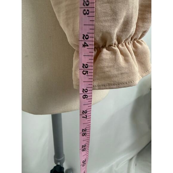 Blashe Large Fitted Coquette Cottagecore Feminine Neutral Girly Ruffle Top - Picture 8 of 9